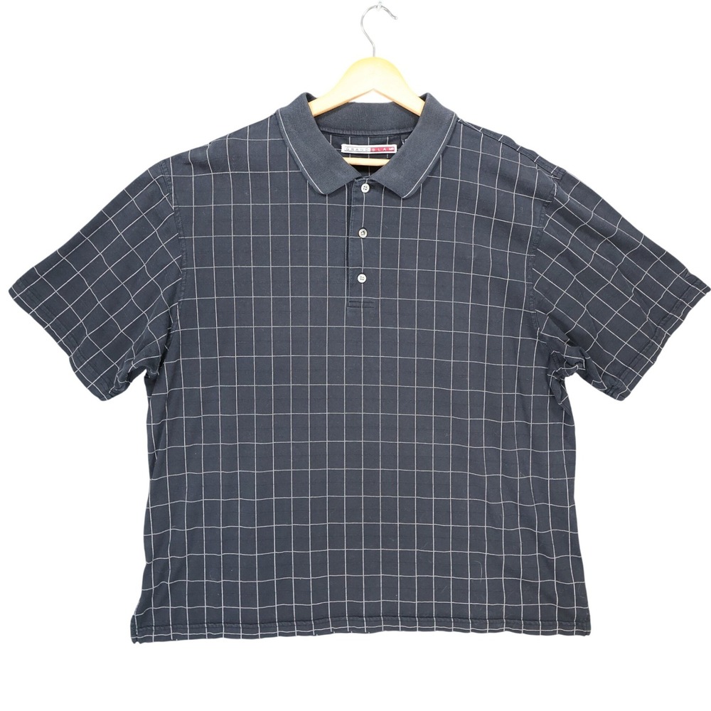 Grand Slam Polo Mens XL Navy Excellent Grid Pattern‎